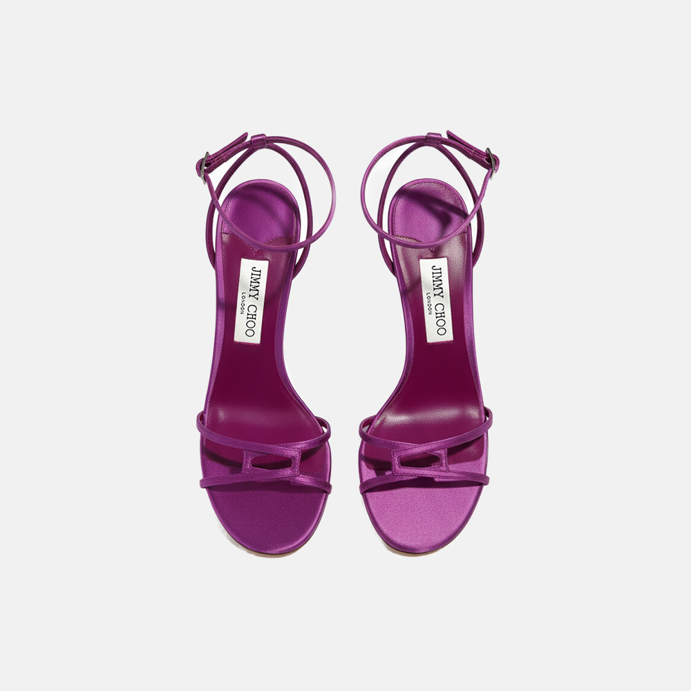 Super Flea Market+Jimmy Choo+purple heeled sandals+Toni Garrn3